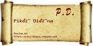 Pikó Diána névjegykártya