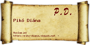 Pikó Diána névjegykártya