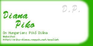 diana piko business card